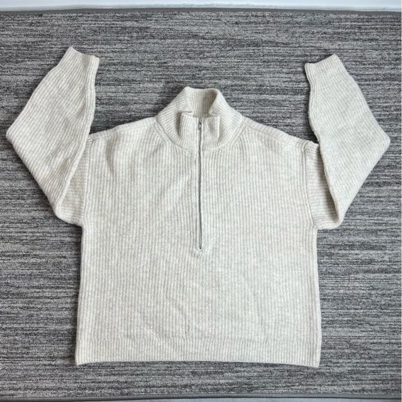 Vince Camuto Pullover Sweater Ladies Large Malted Half Zip Knitted Soft Comfy - Picture 4 of 8